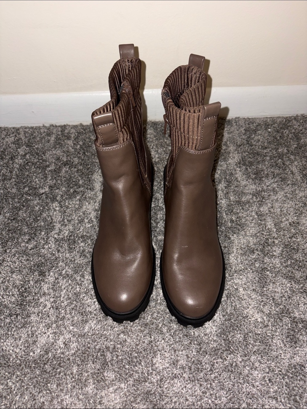 A New Day Women's Chunky Chelsea Ankle Boots - Brown - Picture 2 of 6